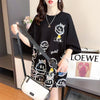 新商品 大人可愛い 大活躍 カジュアル キュートプリント 全2色 半袖Tシャツ＜U-8595＞