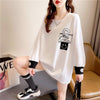 美感いっぱい 切り替え 好感度満載 プリント Tシャツ カットソー＜U-3661＞