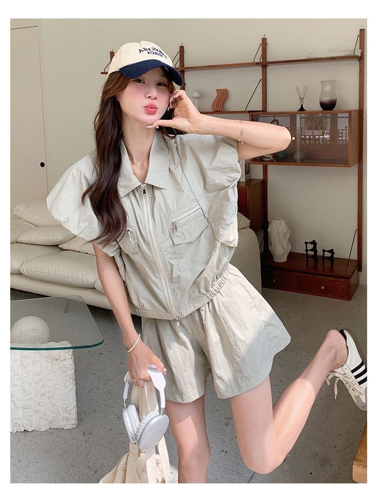 ファッション デニム 個性派 半袖Ｔシャツⅹパンツセット<U-11726>