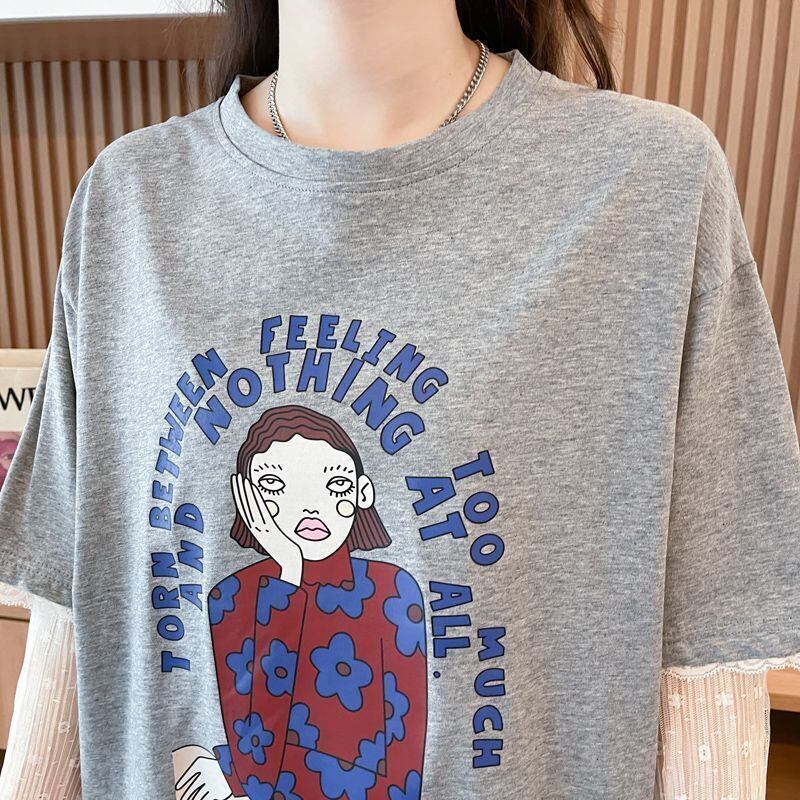 美人度アップ 絶対流行 今季マストバイ 早い者勝ち カジュアル Tシャツ<U-11701>