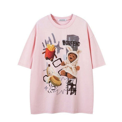 売れ筋 早い者勝ち 絶対流行 カジュアル 2色選択 Tシャツ<U-11178>