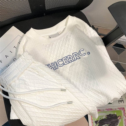レトロ 切り替え 好感度満載 Tシャツ＋ショートパンツ セットアップ＜U-3379＞