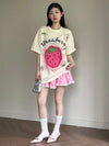 売れ筋 美人度アップ 大好評 好感度UP カジュアル 全4色 半袖 Tシャツ ＜U-11287＞