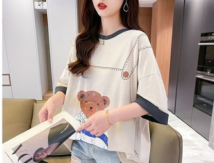 定番シンプル 好感度UP 海外トレンド カジュアル 全3色 半袖 Tシャツ ＜U-11490＞