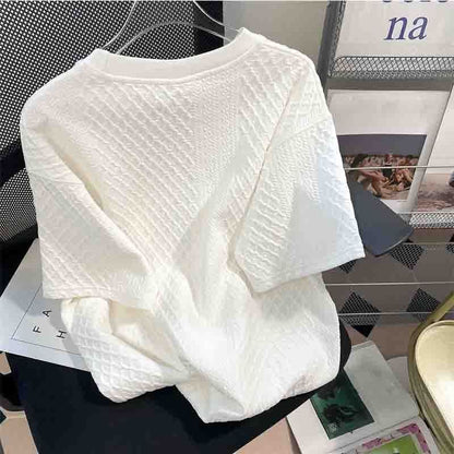 レトロ 切り替え 好感度満載 Tシャツ＋ショートパンツ セットアップ＜U-3379＞