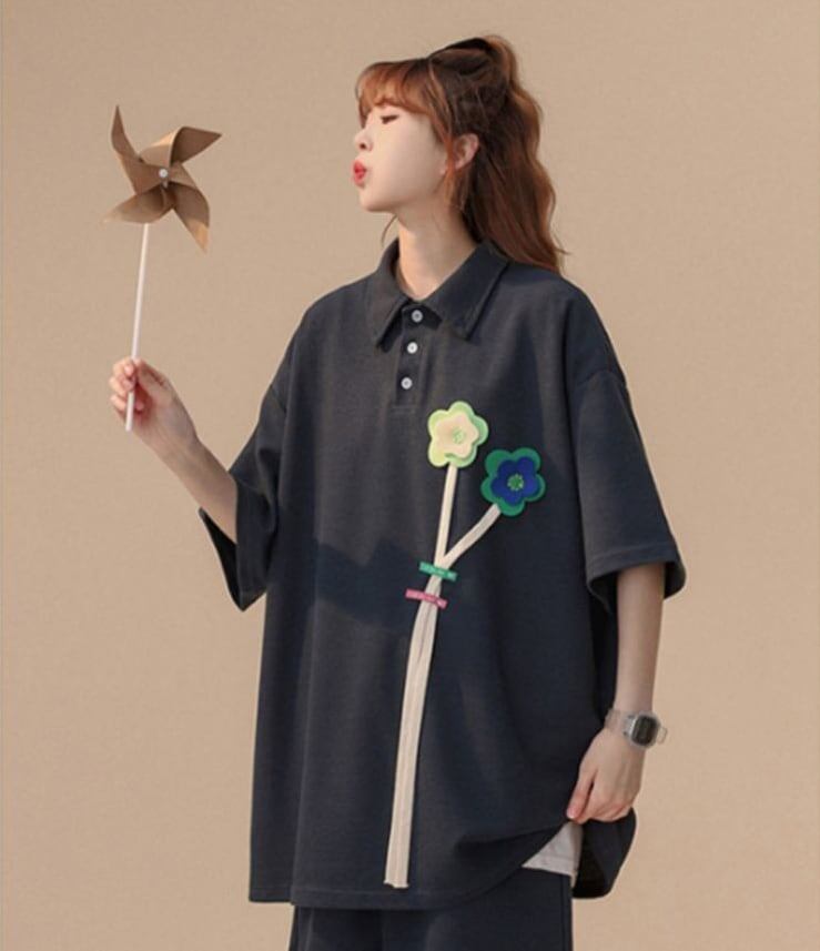 期間限定 ゆったり感アップ ファッション Tシャツ＋ショートパンツ セットアップ＜U-8679＞