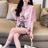 着回し力抜群 絞り染め アバンギャルド プリント 3色選択 半袖Tシャツ＜U-8575＞