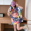 売り切れ必至 絞り染め ファッション プリント 半袖 Tシャツ＜U-8412＞