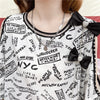 新商品 プリント ファッション 半袖Tシャツ カットソー＜U-8318＞
