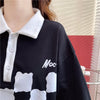 デザイン感 切り替え チャーミング プリント Tシャツ カットソー＜U-3586＞