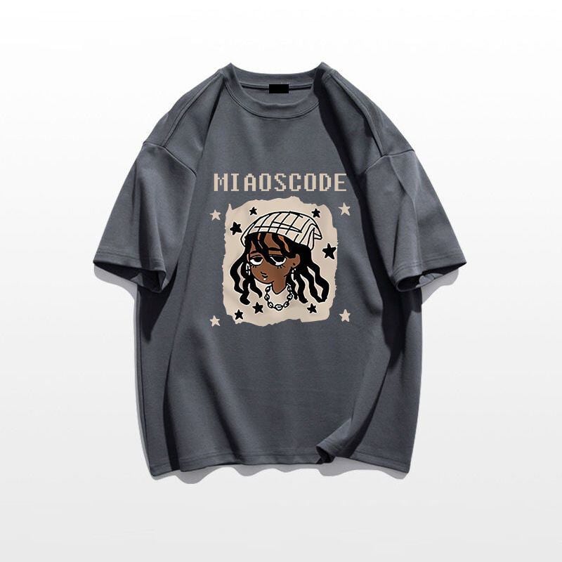 ベストセラーアイテム！ カジュアル 定番シンプル ルーズ プリント全5色 半袖Tシャツ<U-9022>