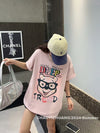 豊富な品揃え カジュアル ファッション プリント 半袖Tシャツ<U-4915>