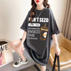 快適 ラウンドネック カジュアル 半袖 Tシャツ ワンピース＜U-8634＞