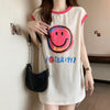 【半額！期間限定！！】超人気 ファッション カジュアル プリント ノースリーブ Tシャツ<U-8487>