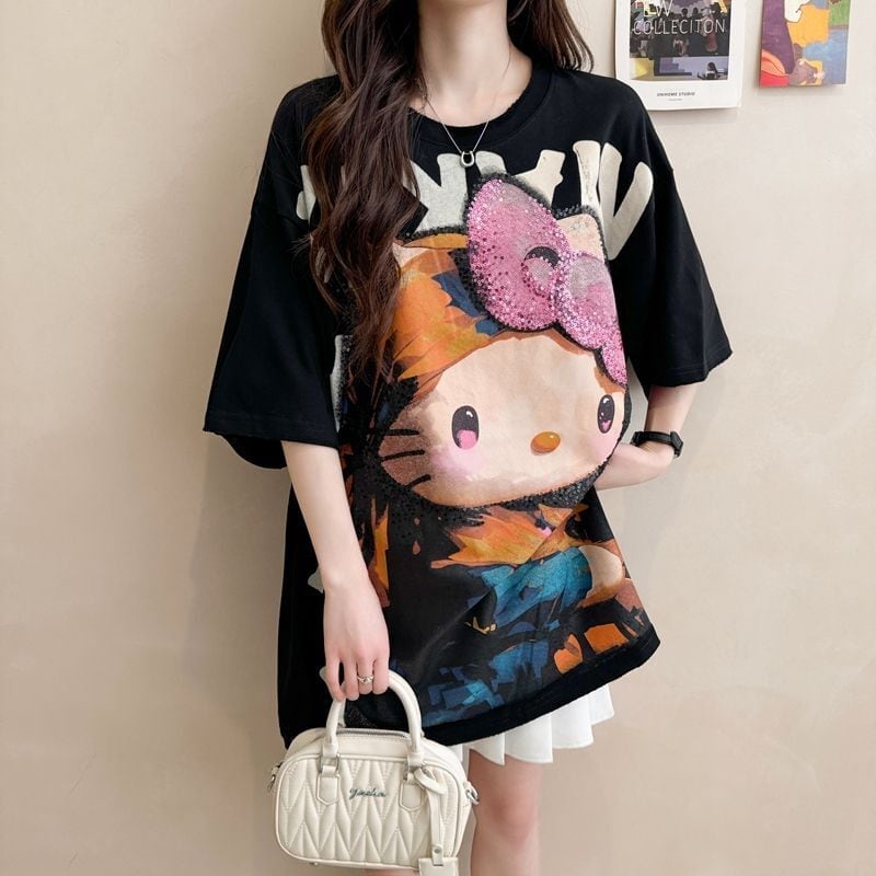 大人可愛い 好感度UP 海外トレンド カジュアル 全3色 半袖 Tシャツ ＜U-11121＞