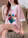 定番シンプル 売り切れ必至 美人度アップ 着回し力抜群 全5色 半袖Tシャツ<U-11376>