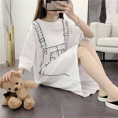 ゆったり感アップ プリント オシャレ度満点 ワンピース＜U-3093＞