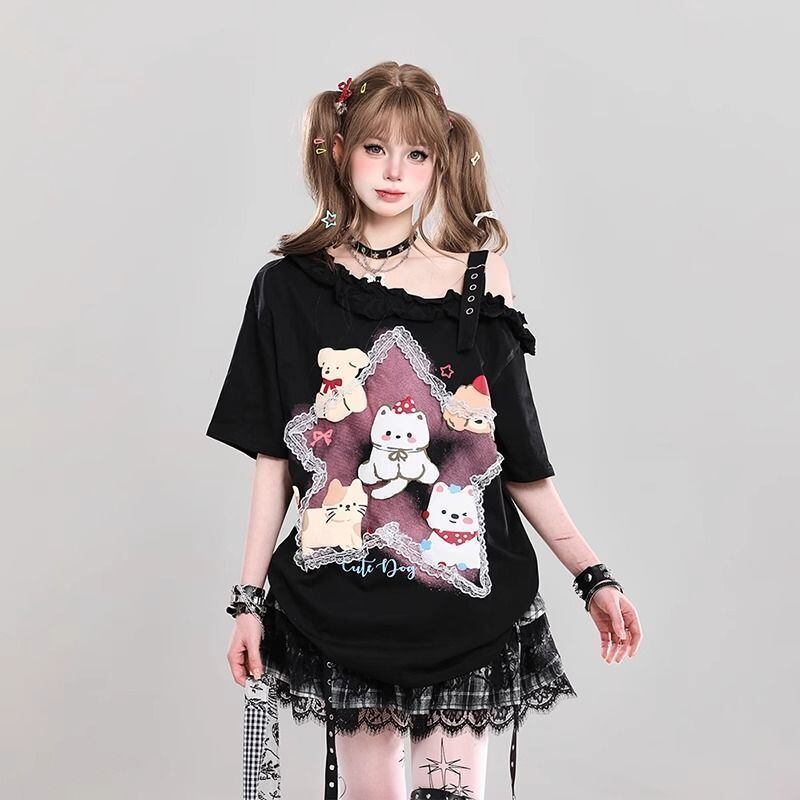 売れ筋 早い者勝ち 絶対流行 カジュアル 2色選択 Tシャツ<U-11461>