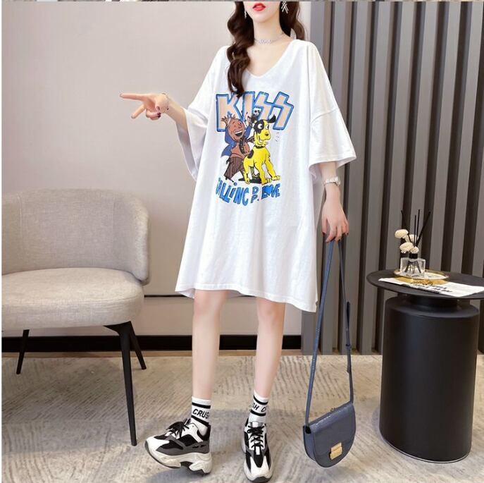 ファッション ゆったり プリント 全4色 半袖 Tシャツ＜U-11518＞