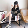 デザイン感 切り替え チャーミング プリント Tシャツ カットソー＜U-3623＞