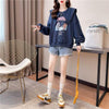 絶対欲しい グラフィックプリント セーラ服の襟 三色 長袖Tシャツトップス<U-4036>