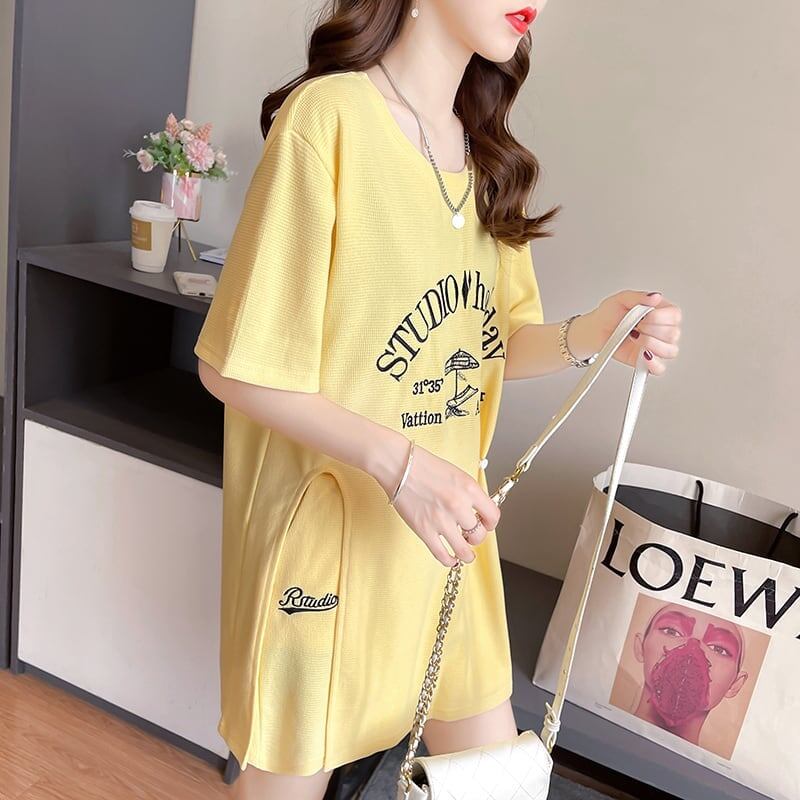 着心地抜群 切り替え 女性力を高める Tシャツ＋ショートパンツ セットアップ＜U-3612＞