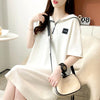 ゆったり感アップ 3色選択可 オシャレ度満点 Tシャツ カットソー ワンピース＜U-3219＞