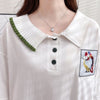 絶対欲しい キュート 定番シンプル 切り替え 全2色 半袖Tシャツ<U-8742>