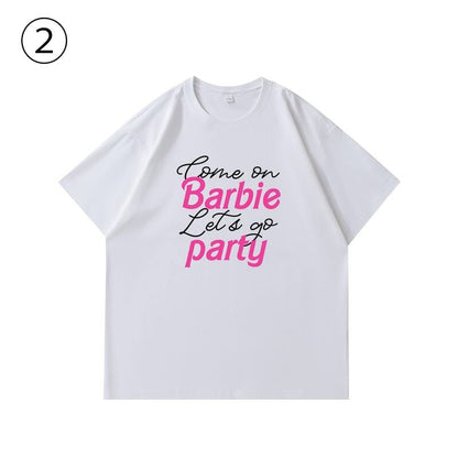 絶対流行 カジュアル 早い者勝ち ルーズ プリント全3色 2種選択可 男女兼用 半袖Tシャツ<U-9030>