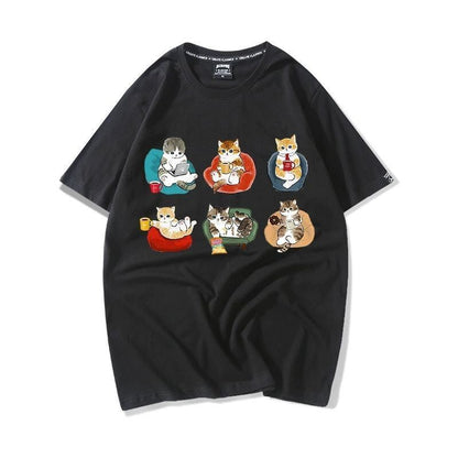 大好評 着心地良い 定番シンプル カジュアル プリント 全8色 半袖Tシャツ<U-9314>