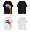 好感度UP 虹ロゴ タッセル ゆったり Tシャツ 全2色 ユニセックス半袖<U-4863>