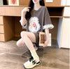 新作 好感度満載 個性的なデザイン ラウンドネック Tシャツ カットソー＜U-8405＞
