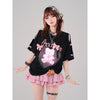 着回し力抜群 レース スウィートプリント 全2色 半袖Tシャツ ＜U-8711＞