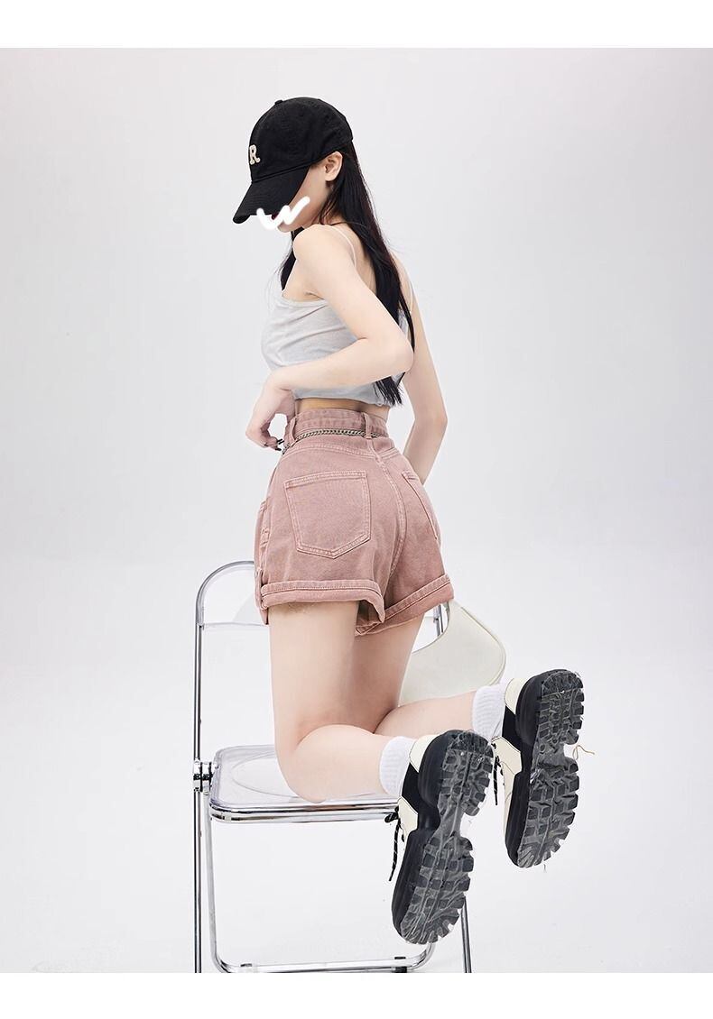 絶対流行 個性派 ゆったり感アップ 全3色 デニムショートパンツ ＜U-8794＞