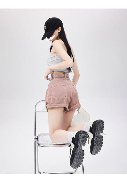 絶対流行 個性派 ゆったり感アップ 全3色 デニムショートパンツ ＜U-8794＞
