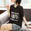 話題沸騰中 ファッション 着回し力抜群 プリント 2色選択 半袖Tシャツ＜U-8621＞