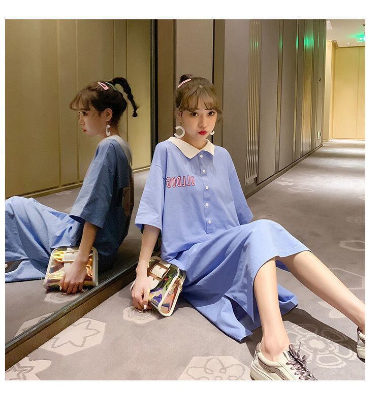 美人度アップ プリント カジュアル 両面着る ワンピース＜U-8453＞