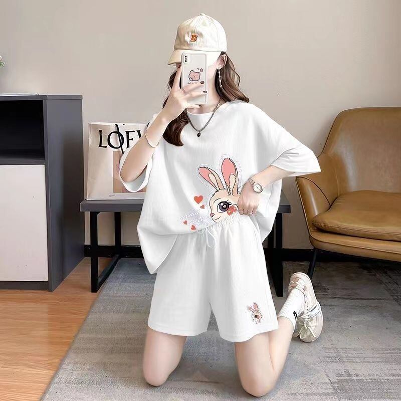 今季マストバイ  大人可愛い キュートスウィートパーカー<U-5285> 半袖Ｔシャツⅹパンツセット全3色 <U-8202>