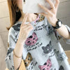 話題沸騰中 ロング丈 ゆったり 切り替え 2色半袖Tシャツ＜U-8132＞