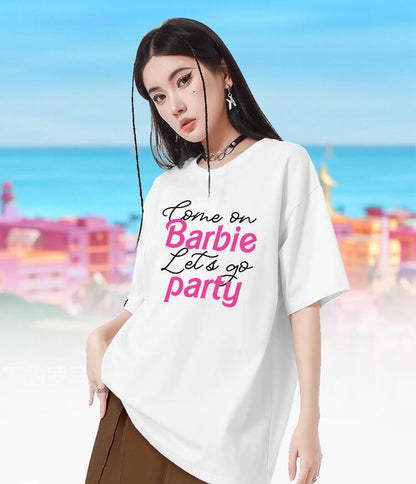 絶対流行 カジュアル 早い者勝ち ルーズ プリント全3色 2種選択可 男女兼用 半袖Tシャツ<U-9030>