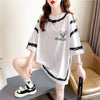 好感度満載 切り替え 美感いっぱい プリント Tシャツ カットソー＜U-3585＞