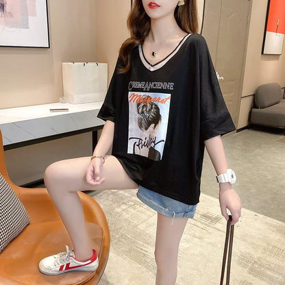 着心地抜群 3色選択可 女性力を高める Vネック Tシャツ カットソー＜U-3094＞