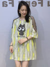 好感度UP 早い者勝ち 絶対流行 カジュアル 2色選択 Tシャツ<U-11575>