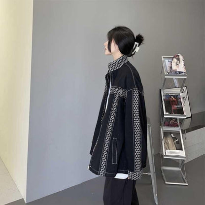 カジュアル 切り替え オシャレ度満点 長袖 ジャケット ブルゾン アウター＜U-2808＞