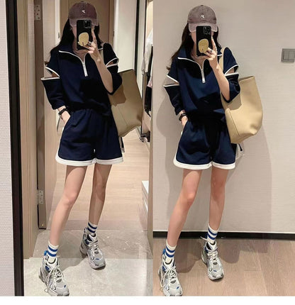 主役級 ファッション 今季マストバイ 個性派 半袖Ｔシャツⅹパンツセット<U-6533>