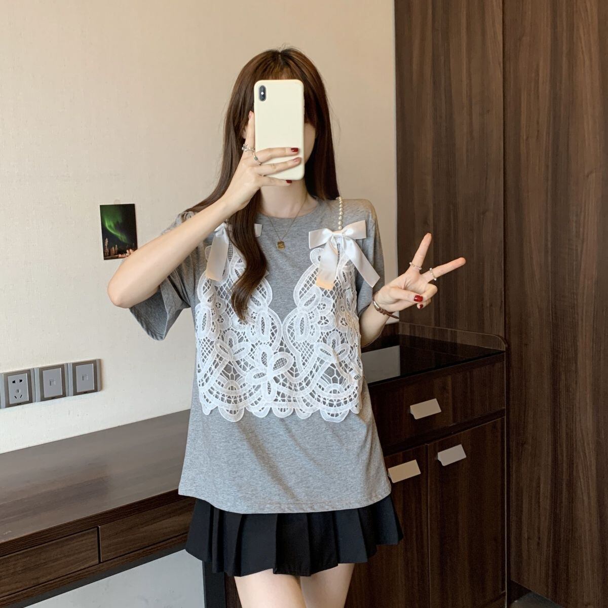 ファッション感満々 ロング丈 ゆったり 2色半袖Tシャツ＜U-10995＞