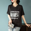 話題沸騰中 ファッション 着回し力抜群 プリント 2色選択 半袖Tシャツ＜U-8621＞