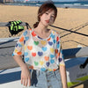 話題沸騰中 カラーマッチング キュート 2色 半袖Tシャツ＜U-8155＞
