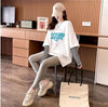 絶対流行 カジュアル アバンギャルド レイヤード風 プリント全3色 Tシャツ＜U-9587＞