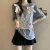 ファッション感満々 ロング丈 ゆったり 2色半袖Tシャツ＜U-10995＞